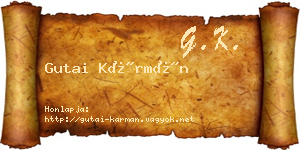 Gutai Kármán névjegykártya
